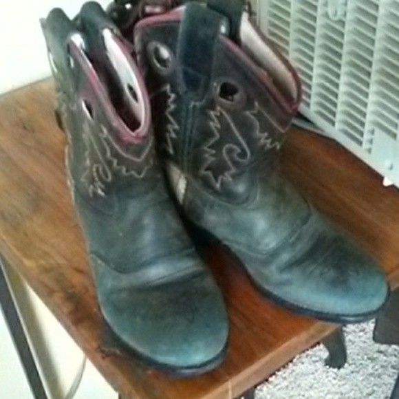 Olive & Red Coyboy/girl Boots Size 5 - Picture 2 of 8